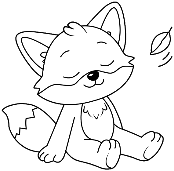 The Lorikoo fox sitting calmly